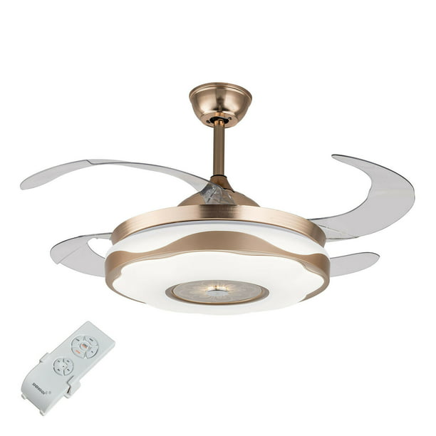 New Bluetooth Remote Control Ceiling Fan Light Chandelier w/ Music Player 42"